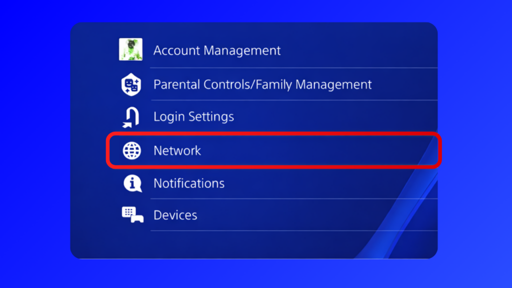 PS4 Network Settings
