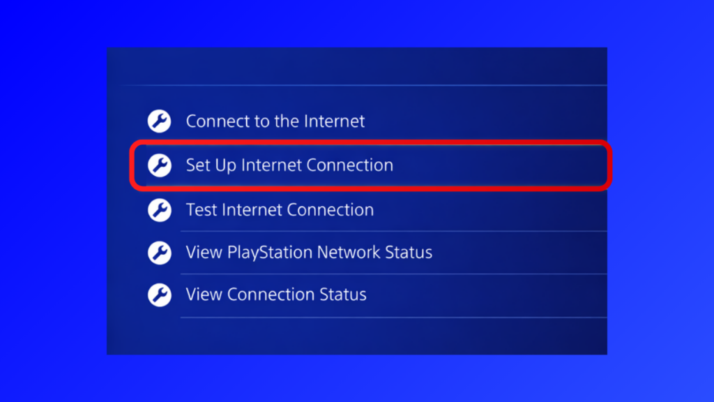 Set Up Internet Connection PS4